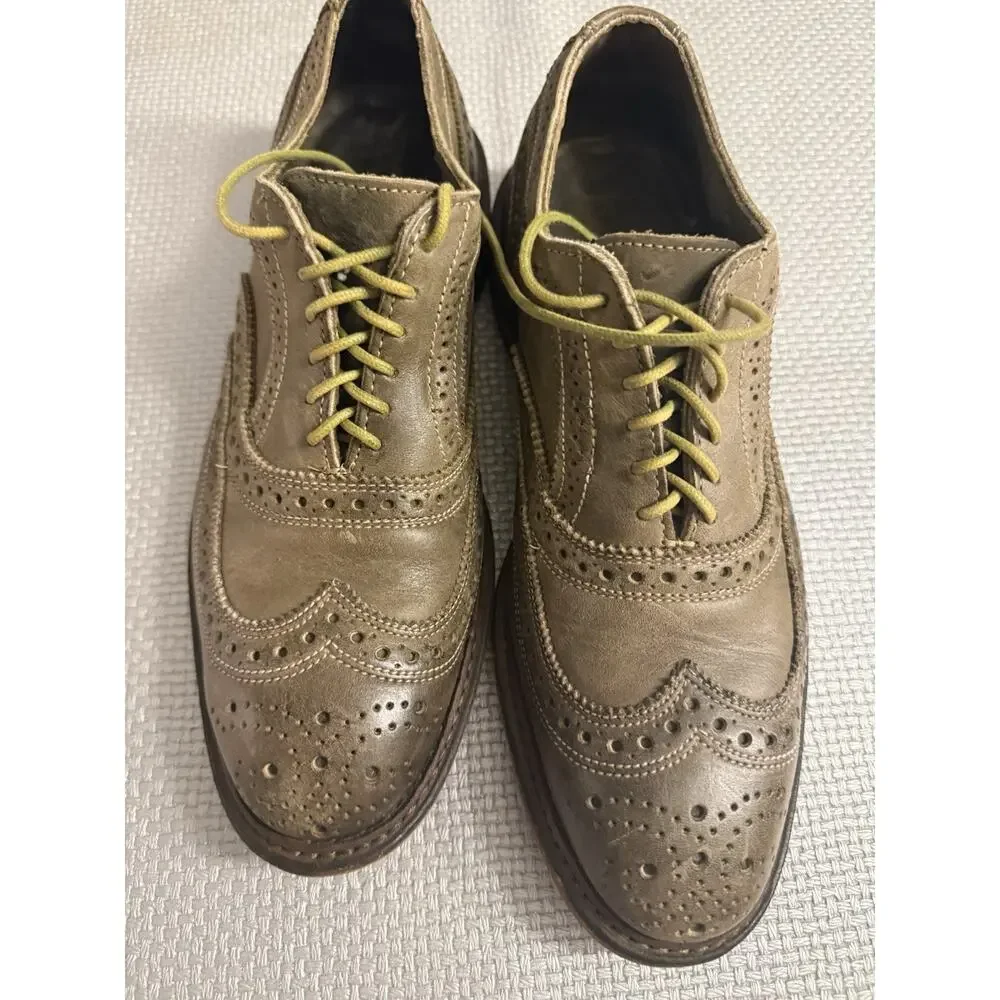 Allen Edmonds Neumok Wingtip Oxford Shoes Green Nubuck Leather Mens US 7